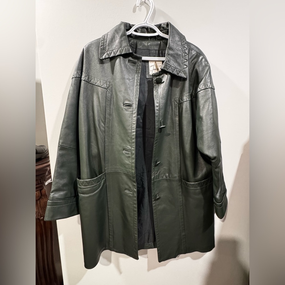 Avanti Dark Green Leather Jacket